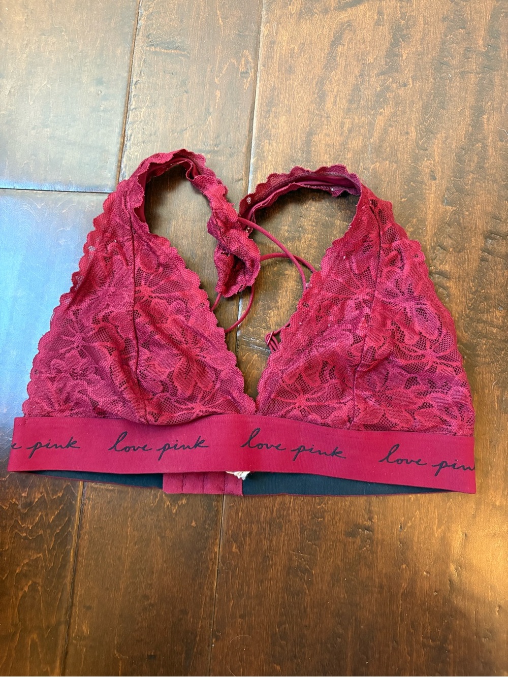 PINK Victoria's Secret Lace Bralette in Deep Wine